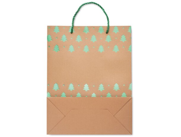 Bolsa regalo personalizada papel craft 250 g/m2 Sparkle Verde detalle 7