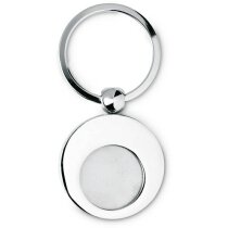 Llavero con ficha para carro personalizado plateado brillante Llavero con ficha para carro personalizado plateado brillante