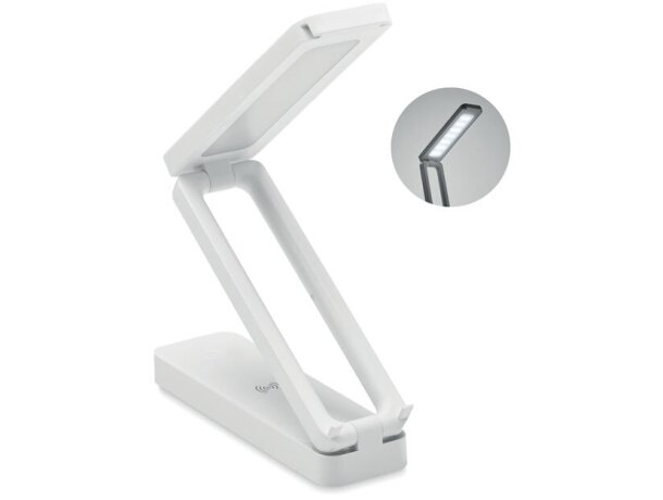 Lámpara Espurna plegable LED regulable con cargador inalámbrico Blanco detalle 2