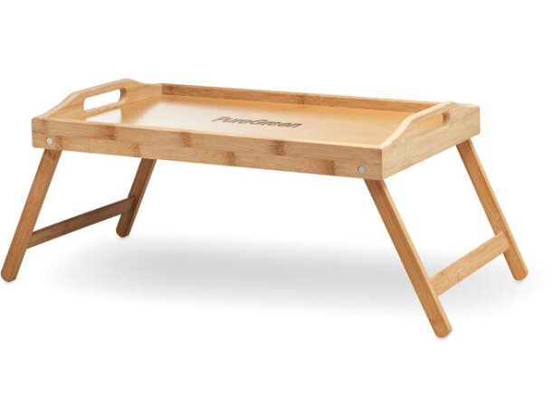Bandeja con logo plegable de madera Markesa Madera detalle 6