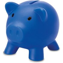 Hucha clásica de cerdito personalizada azul Hucha clásica de cerdito personalizada azul