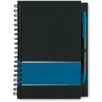 Libreta de cartón con papel a rayas personalizada azul Libreta de cartón con papel a rayas personalizada azul