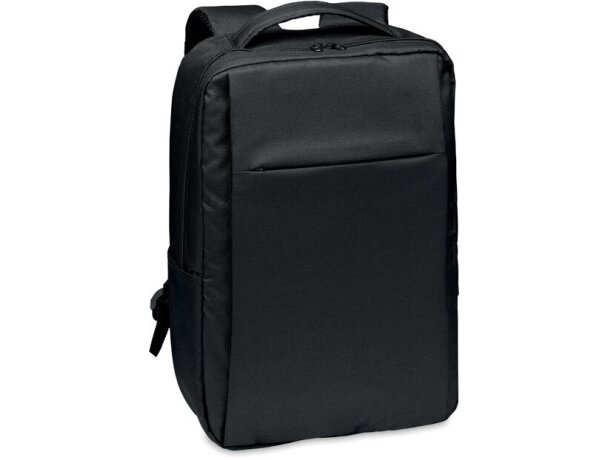 Mochila portátil Seoul RPET con puerto USB hasta 16 pulgadas Negro detalle 6