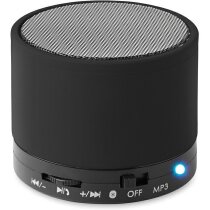 Altavoz circular con bluetooth personalizado negro Altavoz circular con bluetooth personalizado negro