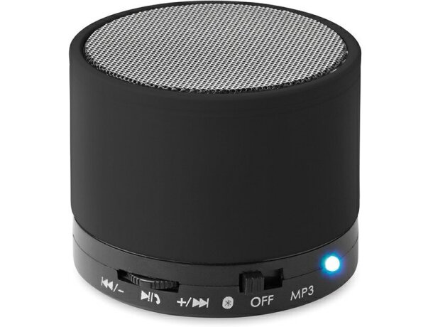 Altavoz circular con bluetooth negro