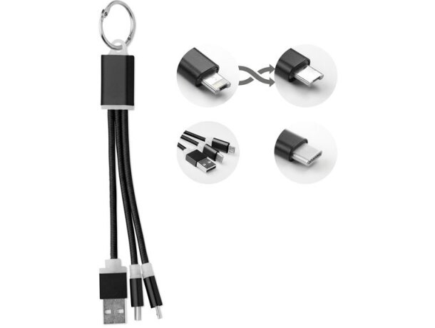 Llaveros originales personalizables con conectores usb pl&aacute;stico Rizo Azul real detalle 13