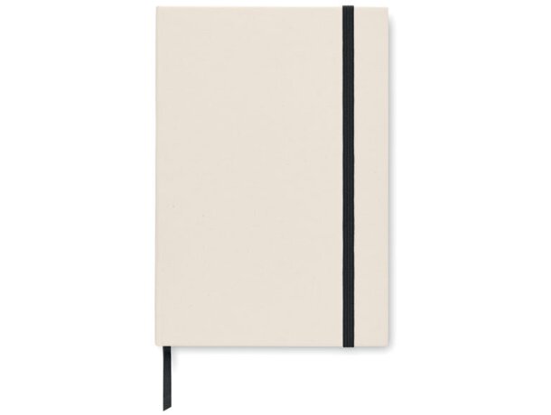 Libreta ecológica personalizada Mito Note tapa dura cartón reciclado Negro detalle 2