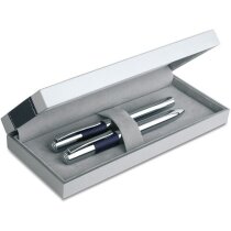 Set de bolígrafos en estuche personalizado azul Set de bolígrafos en estuche personalizado azul