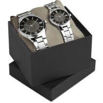 Set Reloj Para hombre Y mujer negro Set Reloj Para hombre Y mujer negro