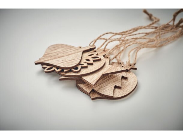 Adornos navideños de madera chriset hechos a mano con amor Madera detalle 6