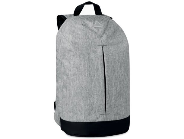 Mochila infantil poliéster 600D jaspeada correas acolchadas Gris claro detalle 7