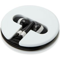 Auriculares de estuche redondo personalizado negro Auriculares de estuche redondo personalizado negro