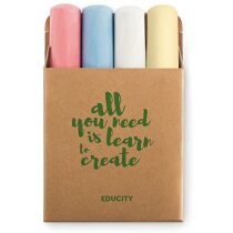 Set cuatro tizas gruesas colores exterior Street