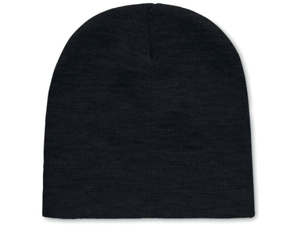 Gorros invierno unisex en suave poliéster elástico rPET Azul detalle 7