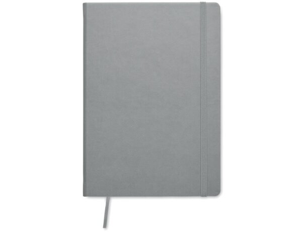 Libretas con banda elastica en pu Gris claro detalle 19