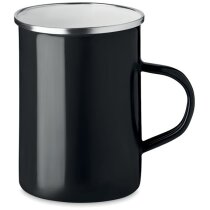 Taza metal con capa de esmalte Silver