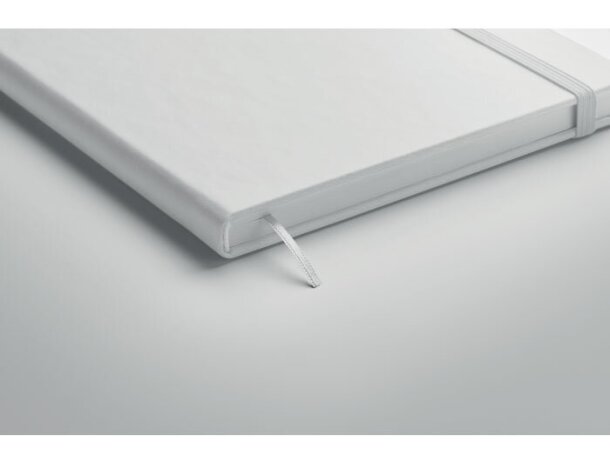Libretas con banda elastica en pu Blanco detalle 17