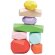 Juego de habilidad de rocas de madera de colores variados Beige detalle 2