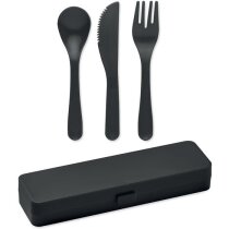 Cubiertos Rigata reutilizables estuche compacto