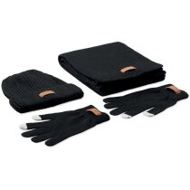 Set invierno RPET personalizado con gorro y bufanda