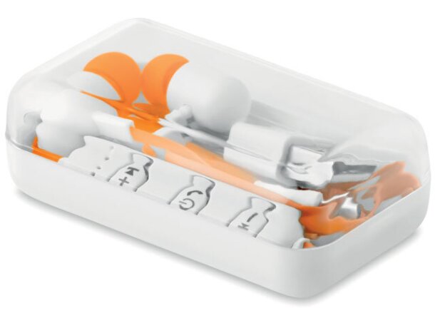 Auriculares Bluetooth Micro Naranja detalle 7
