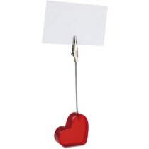 Clip para notas con base corazón personalizada roja Clip para notas con base corazón personalizada roja