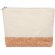 Neceser económico corcho con cremallera 220 g/m2 Porto BAG Beige