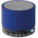 Altavoz circular con bluetooth personalizado azul real