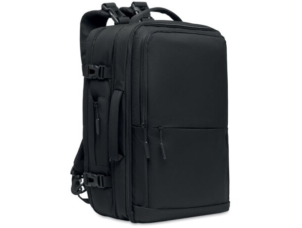 Mochilas para profesores Sophis Travel Tech poliéster 600D RPET modular Negro detalle 3