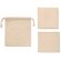 Caja plegable de algodón con bolsa de cierre con cuerdas Beige detalle 3