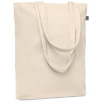 Bolsa de algodón personalizada canvas orgánico 280g/m² fuelle beige