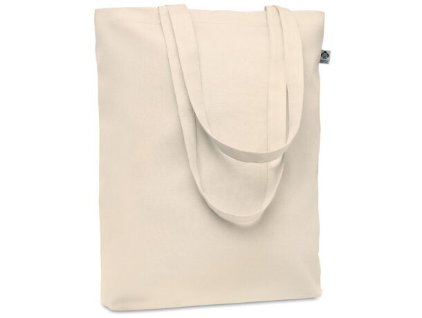 Bolsa 100% algodón orgánico 270 g/m2 Rassa+ Beige detalle 1