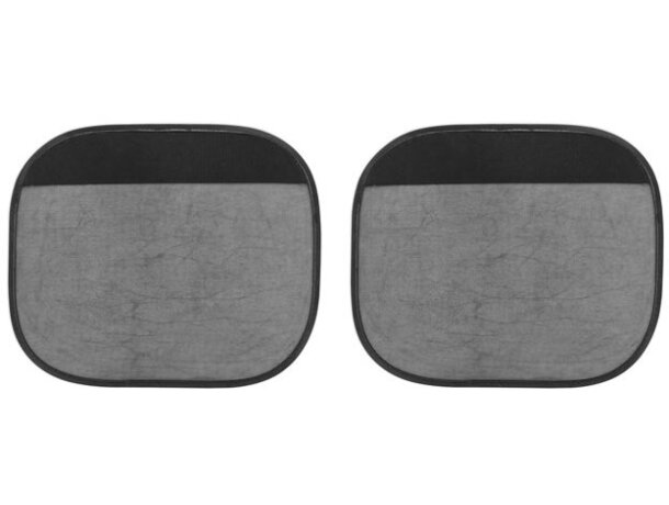 Set de dos parasoles de ventanilla barato en poliéster Sombie Negro detalle 1