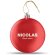 Bola de Navidad plana Lia Ball Rojo detalle 2
