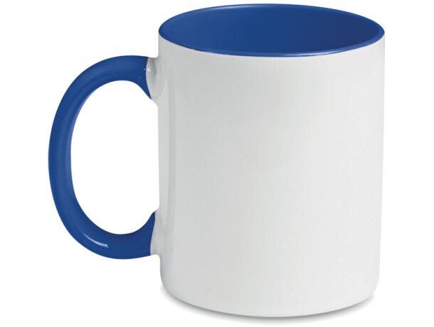 Taza de cerámica especial sublimación con asa de color Azul real detalle 5