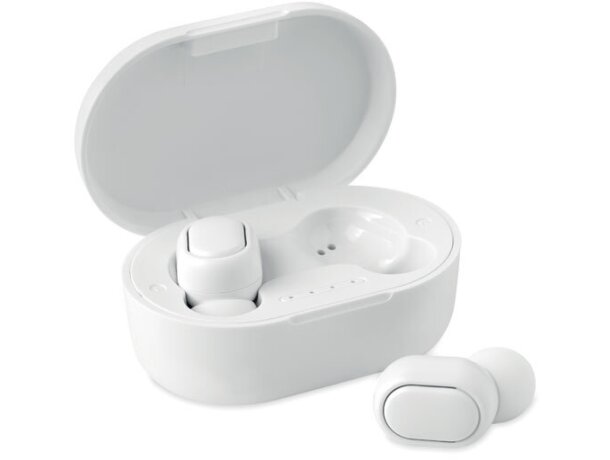 Auriculares personalizados Rwing inalámbricos TWS 5.0 ABS reciclado Blanco detalle 1