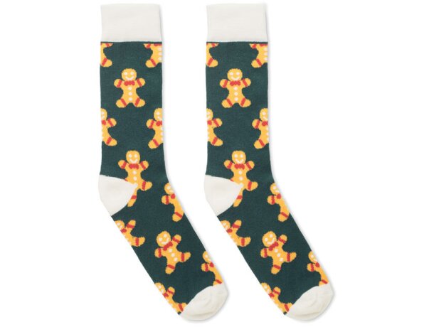 Par de calcetines de Navidad L Joyful L Amarillo detalle 6
