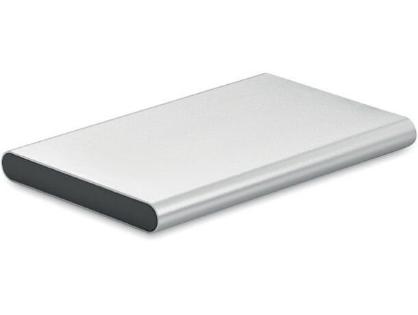 Power bank tipo C de 4000 mAh Powerflat C Plateado mate detalle 5