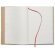 Libreta banda elastica con hojas a rayas y marcapáginas cartón reciclado Musa Rojo detalle 9