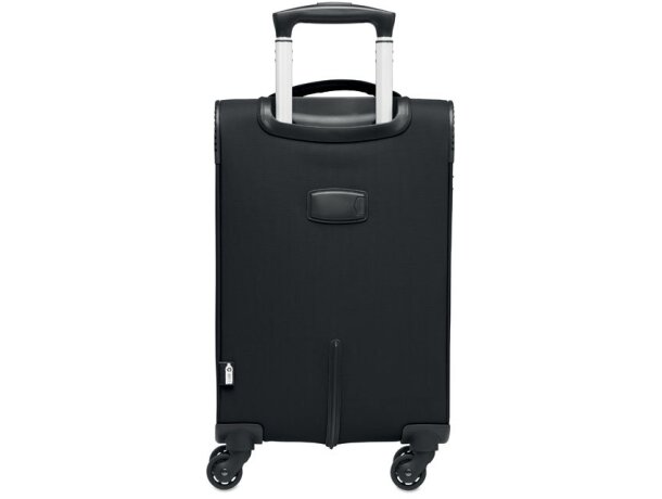 Trolley de 600D RPET Soft Voyage Negro detalle 1