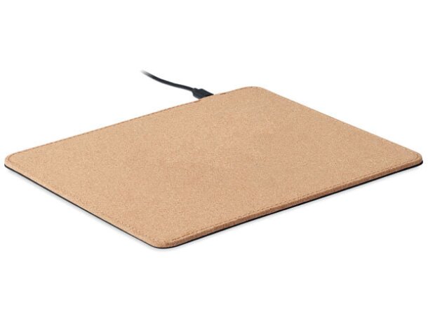 Alfombrilla Matty corcho natural cargador inalámbrico Qi 15W Beige detalle 5
