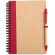 libreta con boligrafo en carton reciclado personalizada roja