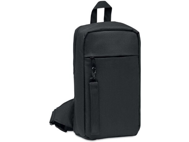 Bolsa cruzada Cebag personalizada en poliéster RPET reciclado Negro detalle 2