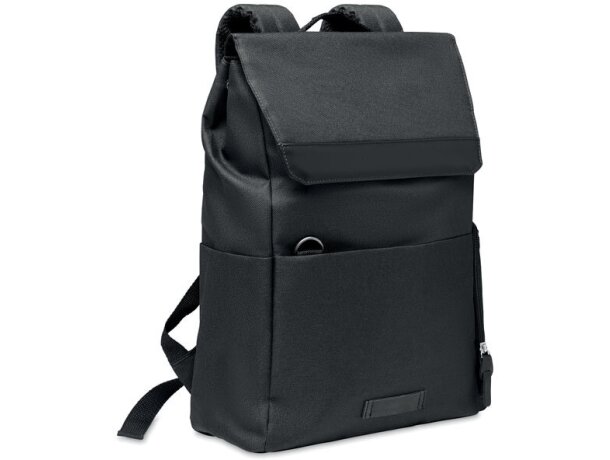Mochila Daegu Lap RPET 600D jaspeada publicitarias portátil 15 Negro detalle 7