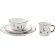 Set de desayuno con motivos navideños de cerámica Blanco detalle 2