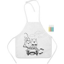 delantal para colorear de niños personalizado blanco delantal para colorear de niños personalizado blanco