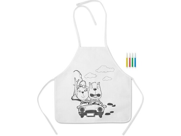 delantal para colorear de niños personalizado blanco delantal para colorear de niños personalizado blanco