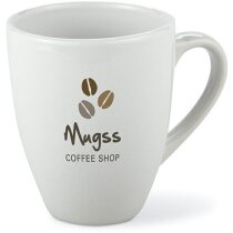 Taza cónica de gres cerámico blanco Sensa 160ml