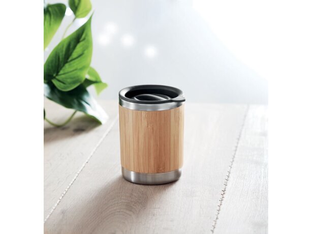 Vaso de acero inox. Lokka Madera detalle 3