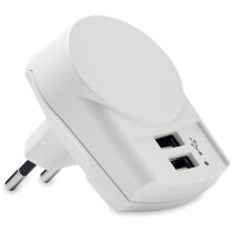 Cargador Skross ABS blanco con doble USB tipo A